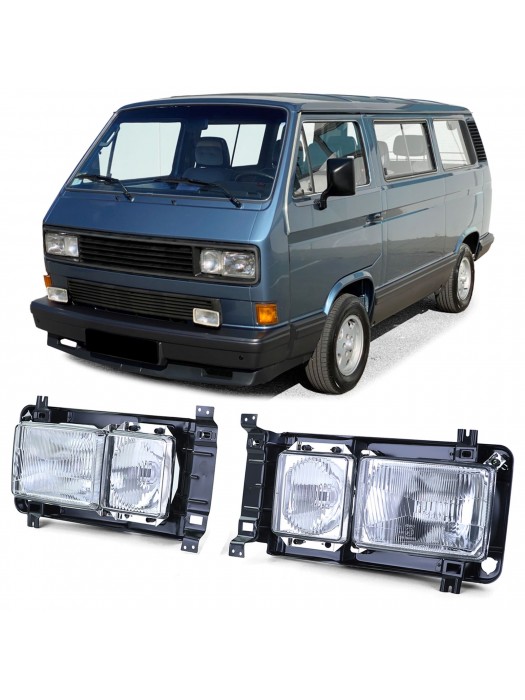 Přední obdélníková světla Volkswagen Transporter T3 (1979-1992) čirá